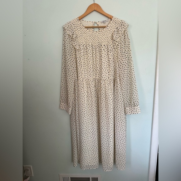 Madewell Polka Dot Long Sleeve Dress - Picture 6 of 10